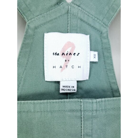 The Nines By Hatch Maternity Green Stretch Overalls Womens XS Elastic Waist Slim - Picture 8 of 10